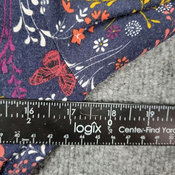 GARNET HILL 32140 Brianna Knit Surplice Dress Floral Butterfly SIZE MEDIUM - Picture 8 of 11